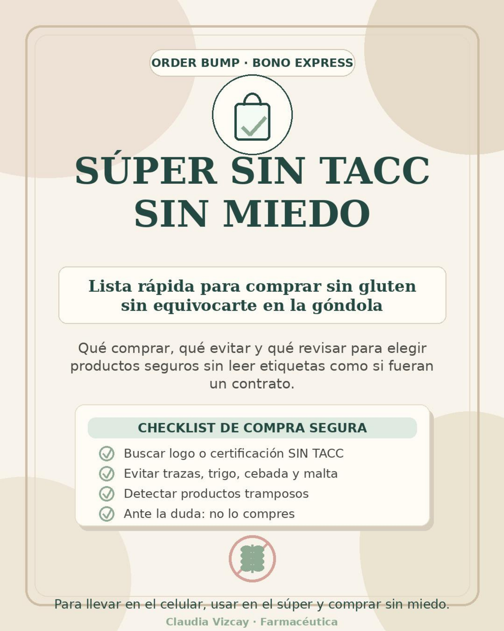 Cocina sin TACC blindada en 24 horas pack completo